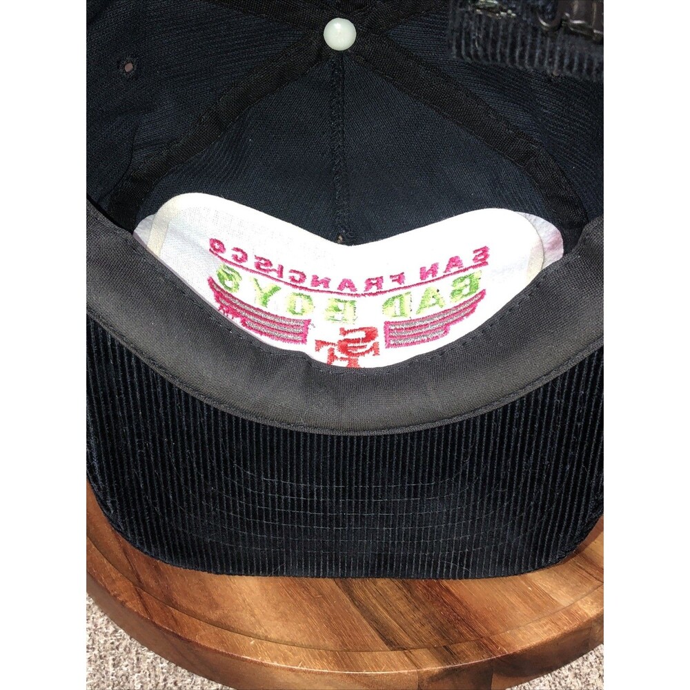 Vintage 1980's Corduroy San Francisco 49ers Hat/Cap Bad Boys Black Rope Giants - Picture 9 of 16